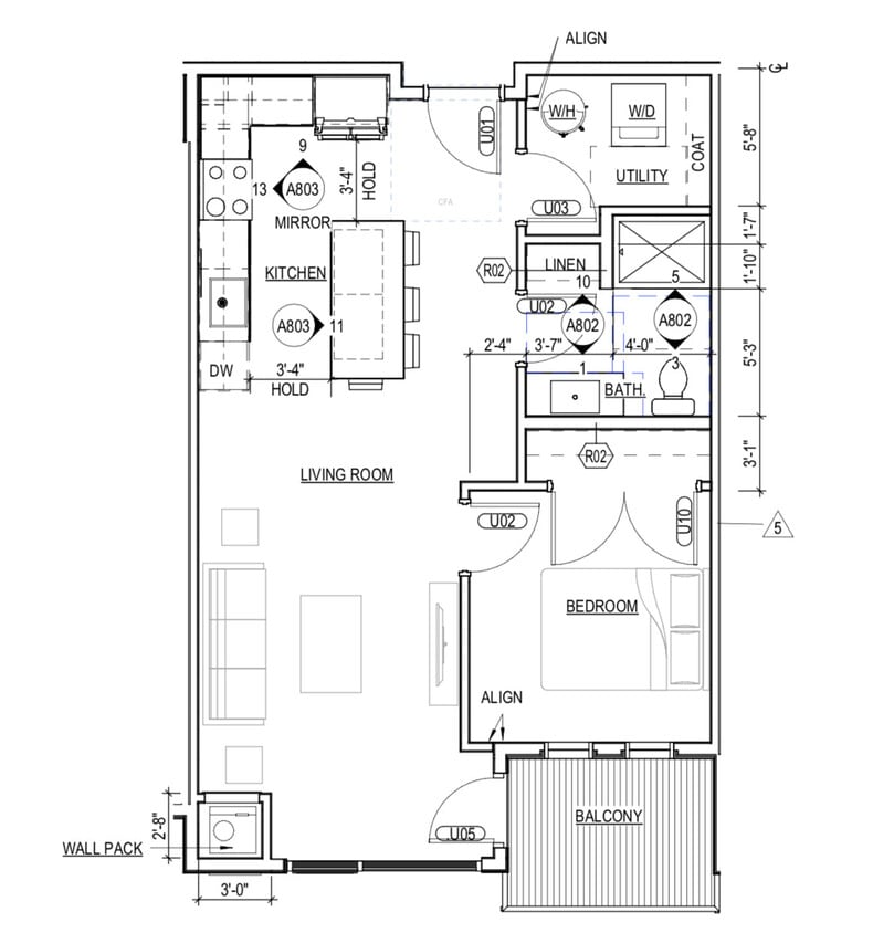 Floor Plan - 1 br/1 bathrm