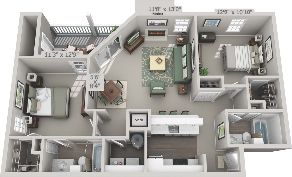 The Green at Chevy Chase_Chevy Chase - Plus_Fireplace - Chevy Chase Premium