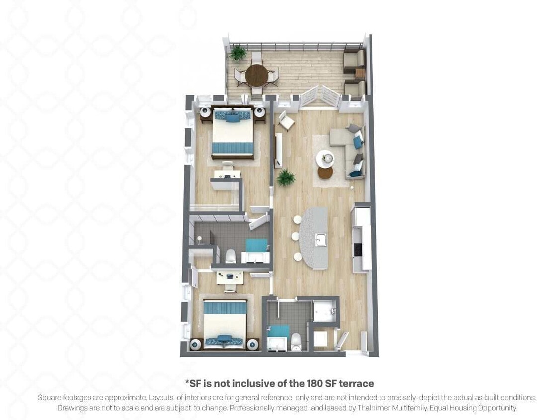 Floor Plan - Haxall | +180 sqft Terrace