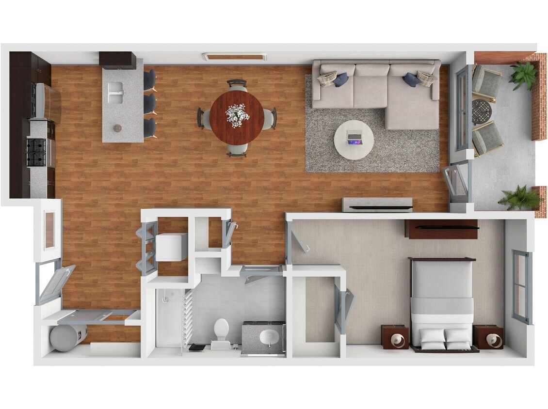 Floor Plan - 1x1h