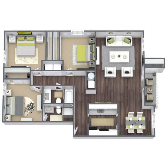 Floor Plan - 3 Bedroom A