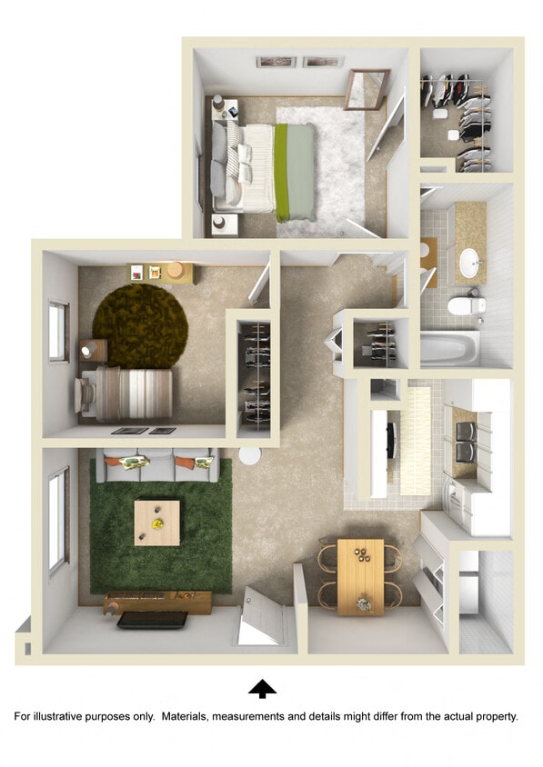 Floor Plan - Two Bedroom One Bath