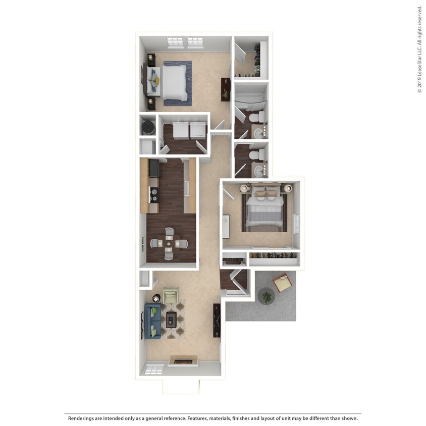 2B: Beds - 2: Baths - 1.5: SqFt Range - 980 to 980 - 2x1.5
