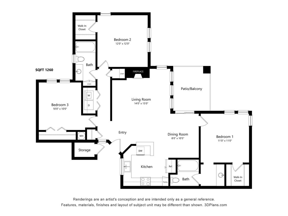 Floor Plan - Three Bedroom