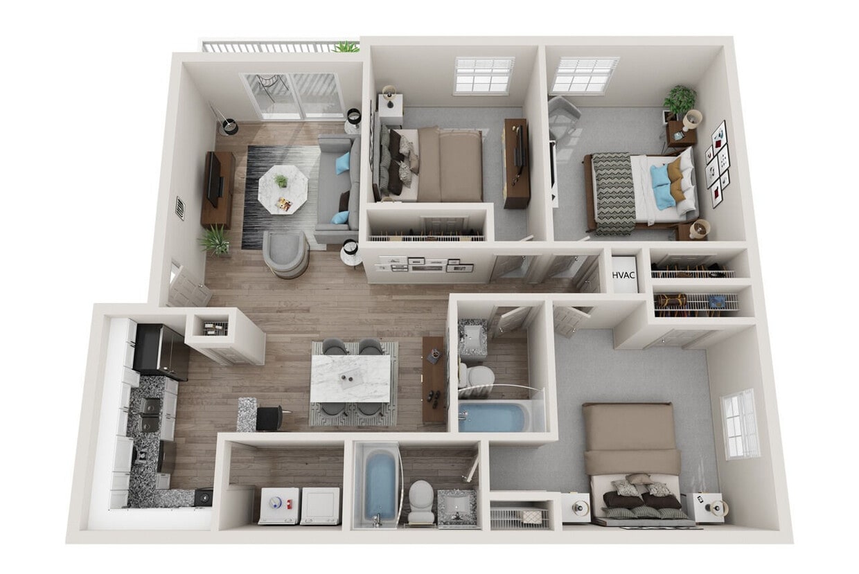 Floor Plan - 3 Bed 2 Bath