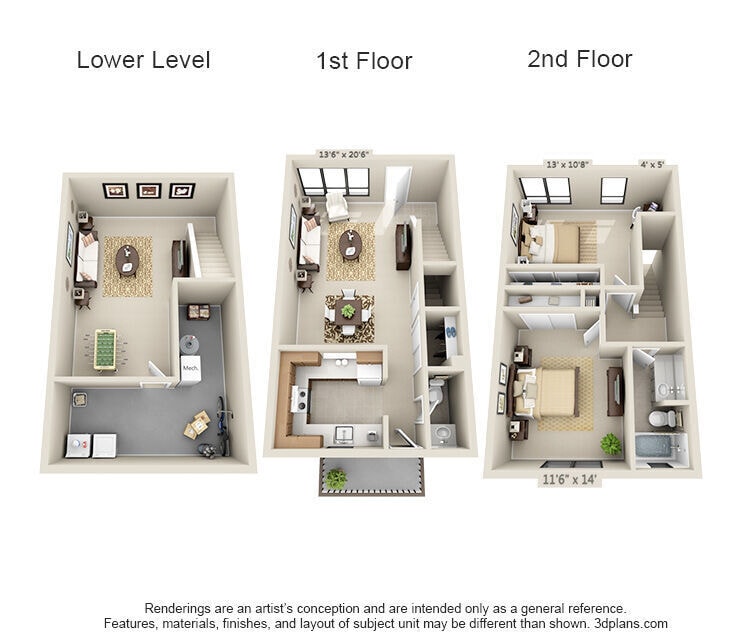 Floor Plan - 2 Bed TH