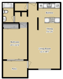 Floor Plan - 1x1