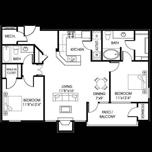 The Spinnaker - 2 Bdrm/2 Bath w/Attached Garage