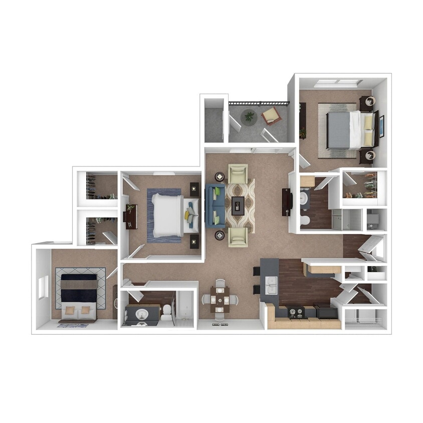 Floor Plan - The Columbia - 3x2
