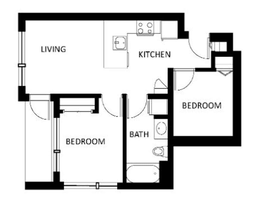 Floor Plan - Two Bedroom