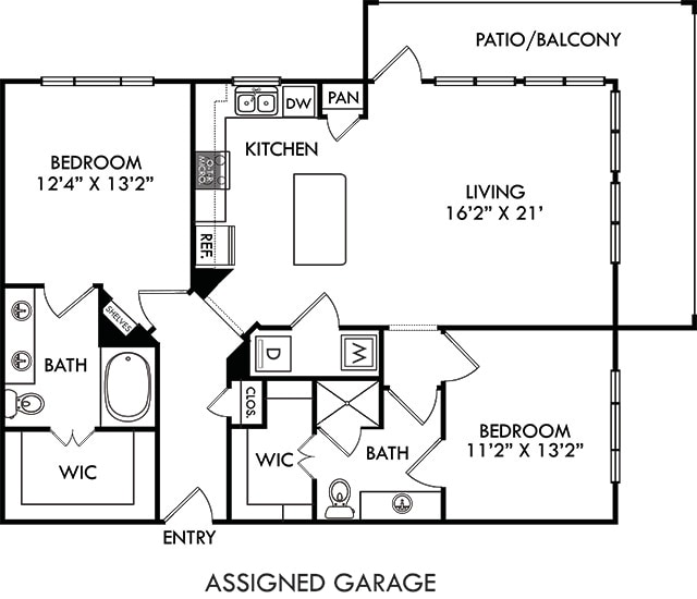 Floor Plan - Hyde with Assigned Garage 