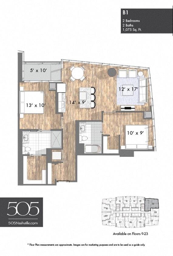Floor Plan - 505 Two Bedroom Stack 02