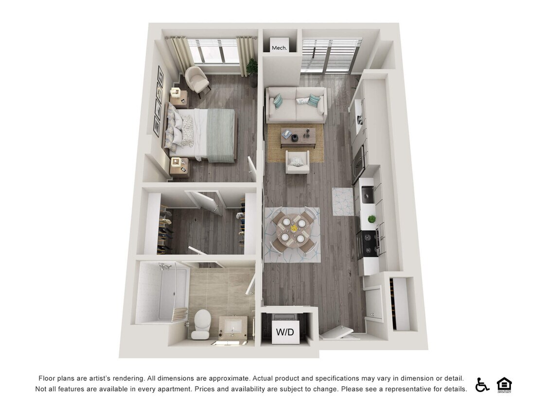 Floor Plan - 1 Bed J