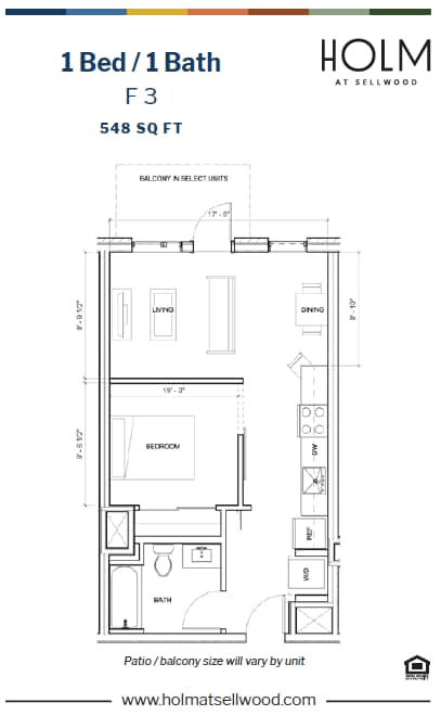 Floor Plan - 1x1F3