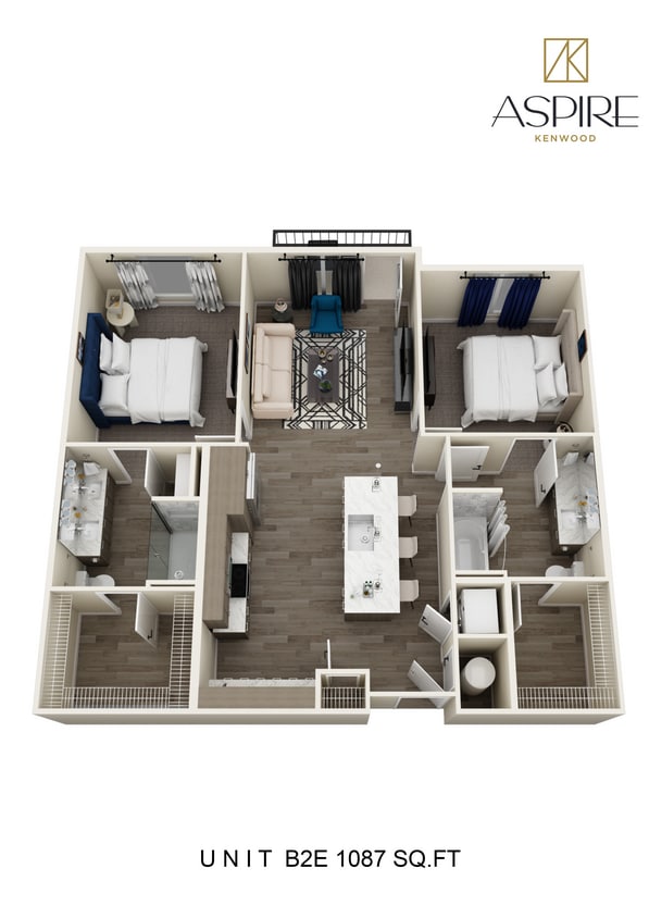 3859-AspireKenwood_Unit B2E_Floorplan.jpg - Two Bedroom