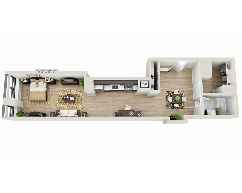 Floor Plan - Studio E1ZB