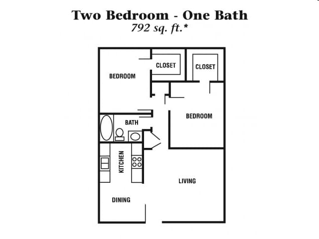 2BR/2BA - 2X1