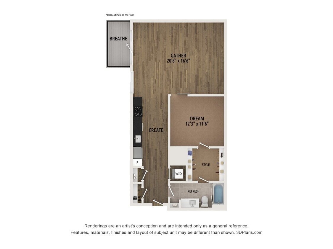 Floor Plan - Jr One Bedroom JA4