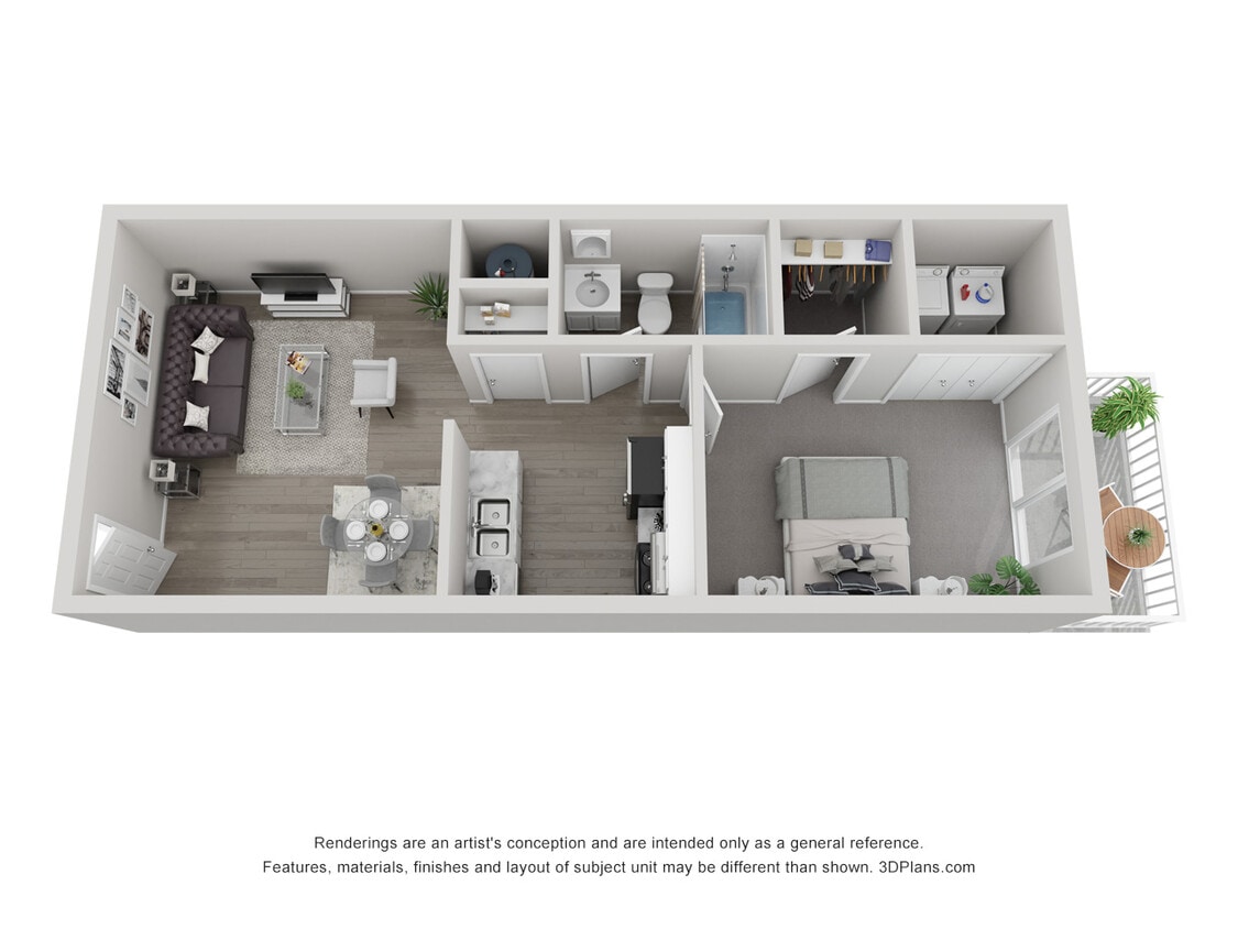 Floor Plan - 1 x 1 Standard - Call For Availability
