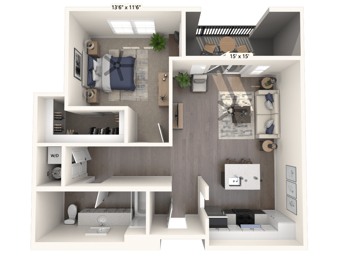Floor Plan - One Bedroom - B11 ALT 2