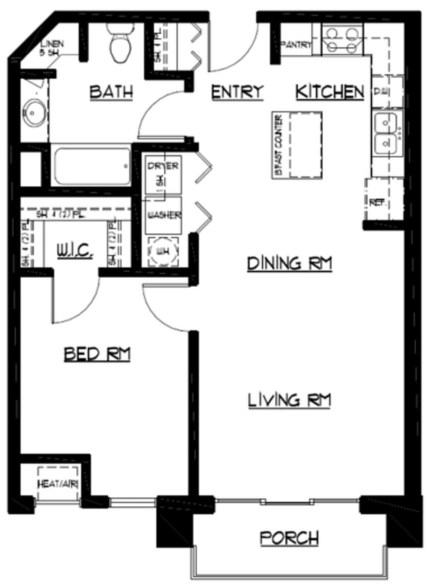 Floor Plan - B1 - 1X1