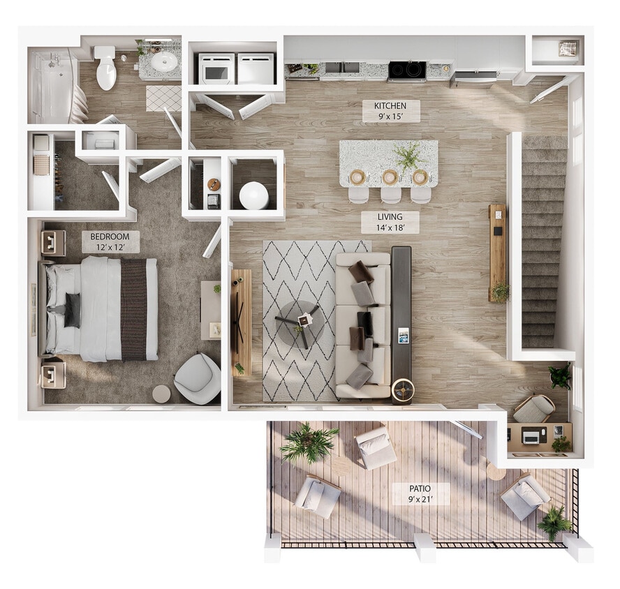 Floor Plan - 1 BR Grand Overlook