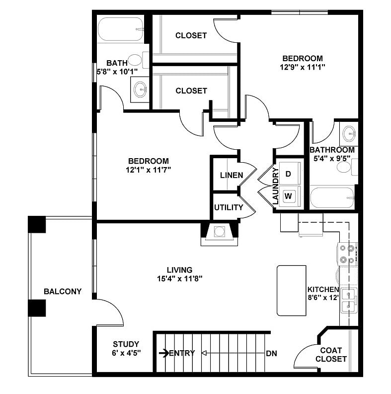 B3 Floorplan w Dimensions - B3