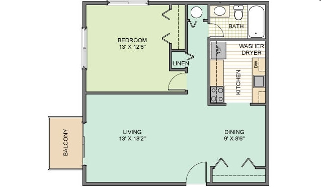 1 Bedroom, 1 Bath - 1 Bedroom, 1 Bath