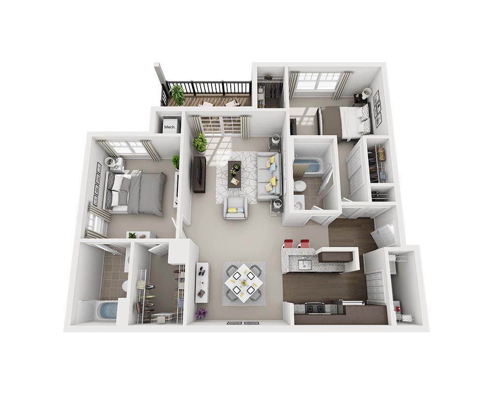 Floor Plan - Two Bedroom B2C