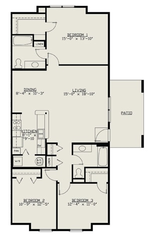 3BR/2BA - 3x2 1293