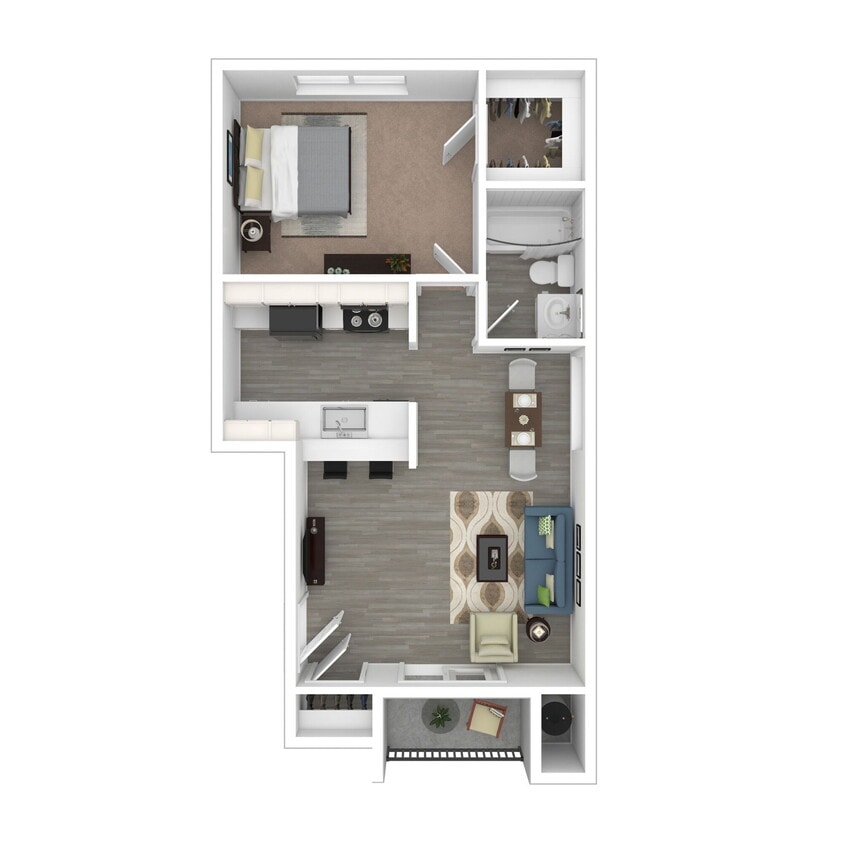 Floor Plan - 1x1 Upgrade