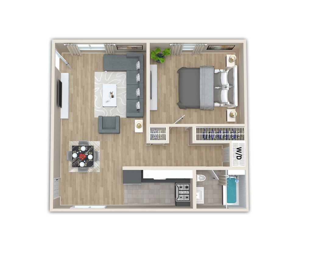 Floor Plan - One Bedroom