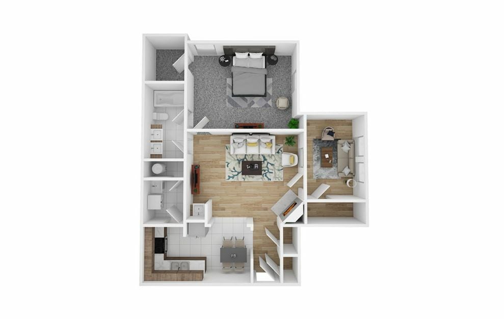 1 Bed.jpeg - 1 Bedroom, 1 Bathroom