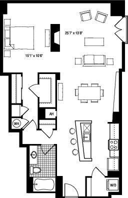 1M floor plan The Clarendon - 1M
