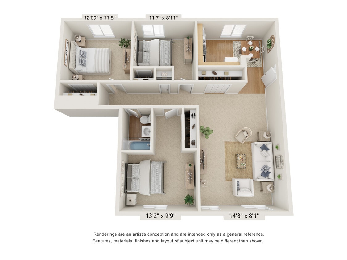 Floor Plan - THREE BEDROOM
