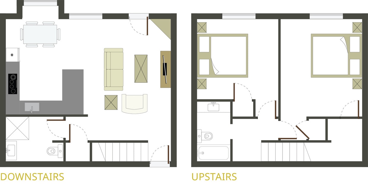Two Level, Two Bed / Two Bath - Two Bedroom