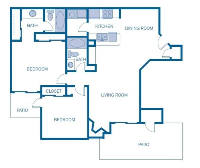 B1 - 2 Bed 2 Bath - B1