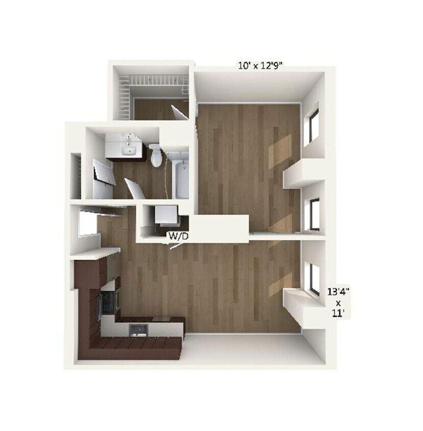 Floor Plan - A4 | 1 Bed | 1 Bath