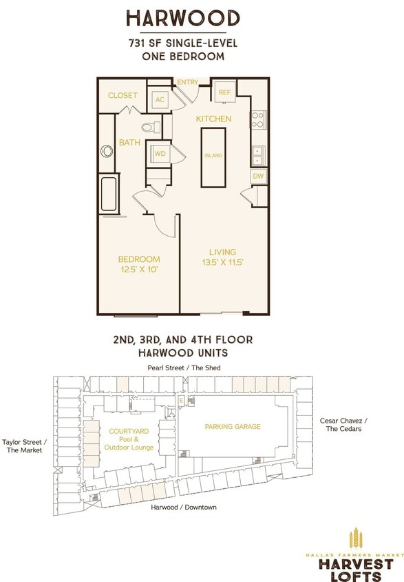 Harvest Lofts Harwood Floor Plan - Harwood (A1A)