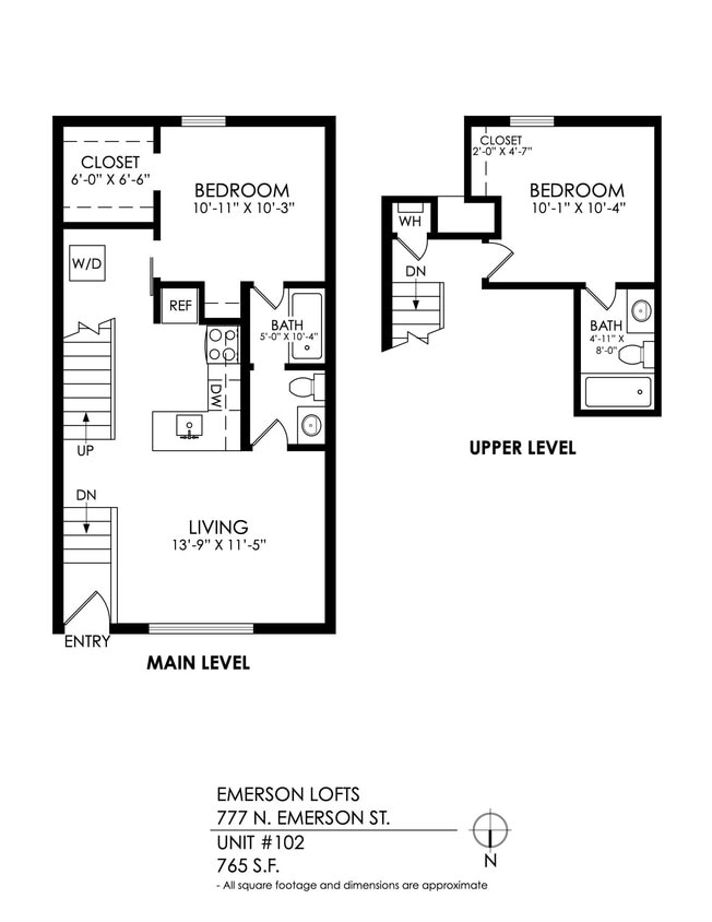 Floor Plan - 2 Bedroom, 2 Bath