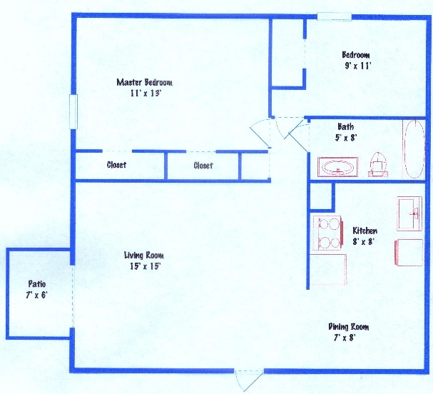 2BR/1BA - 2BR/1BA
