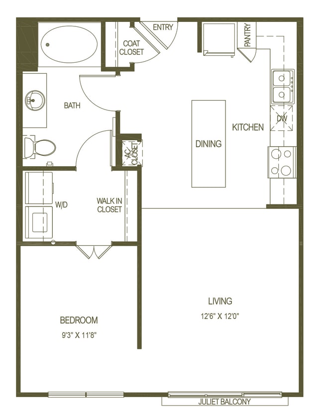 Unit E3.jpg - Studio One Bathroom