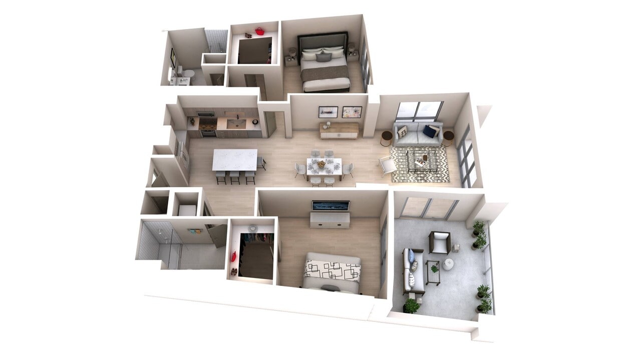 Two Bedroom Two Bath (1,371) - Two Bedroom Two Bath (1,371)