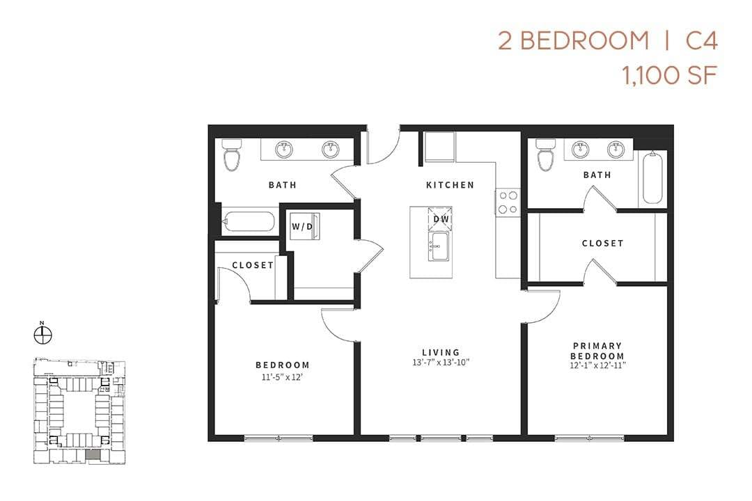 Floor Plan - Two Bedroom C4