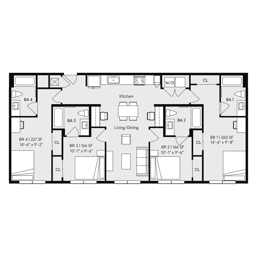 Private room in a 4 bedroom - Private Bedroom in a 4x4A