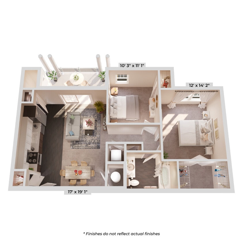 Glacier: 2 Bed, 1 Bath | 892 SF - Glacier