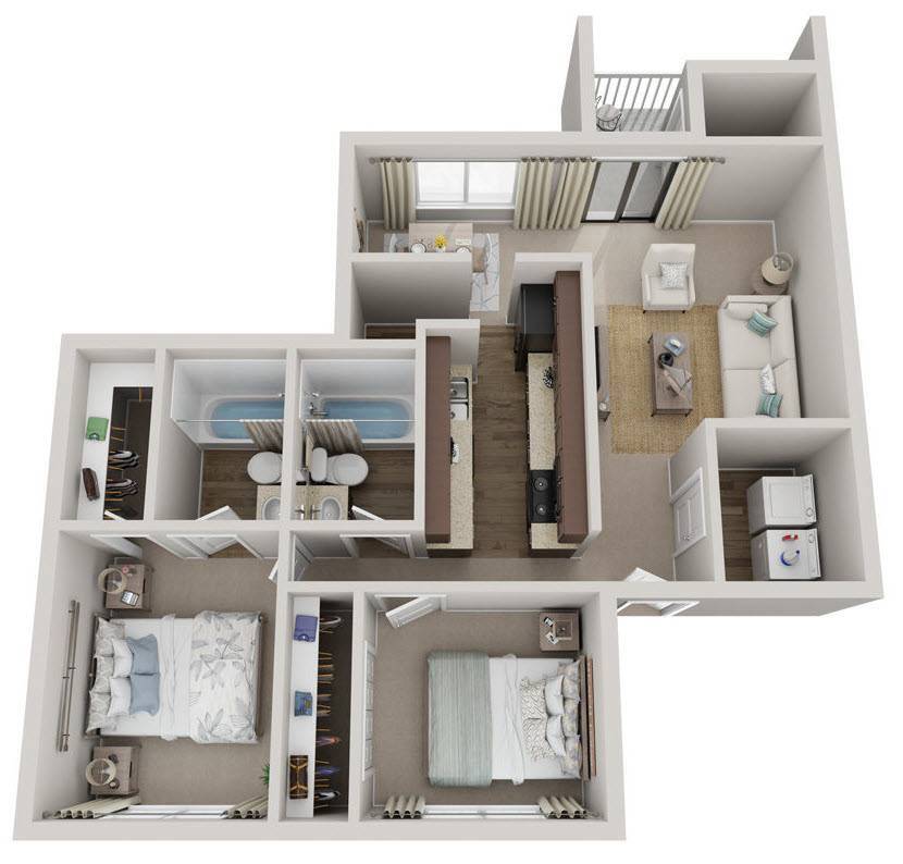 Floor Plan - 2BR 2BTH