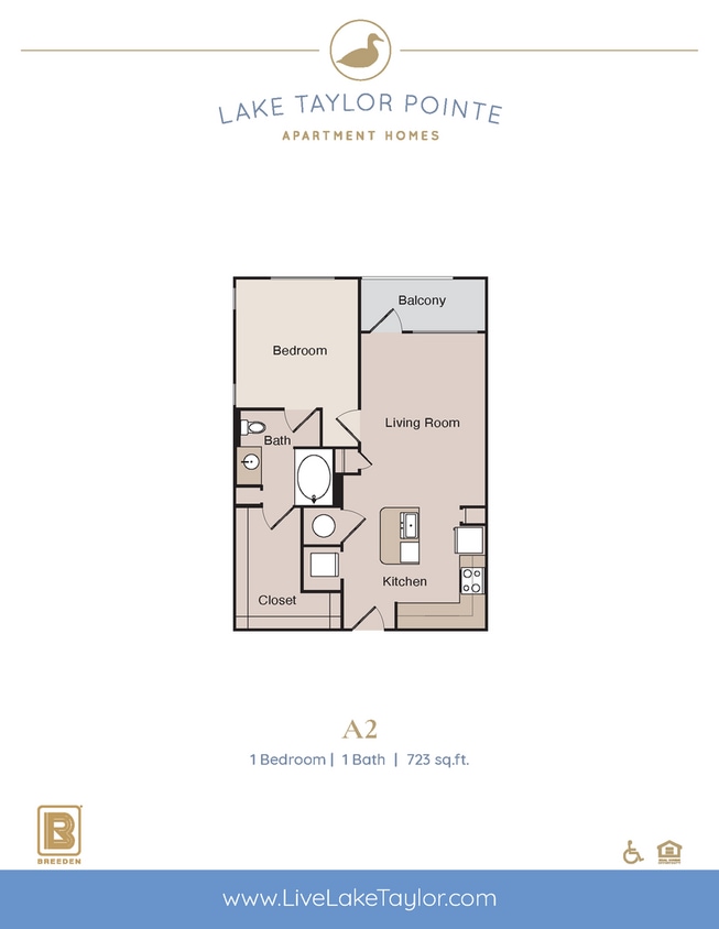 Floor Plan - Join Our One Bedroom Waitlist!
