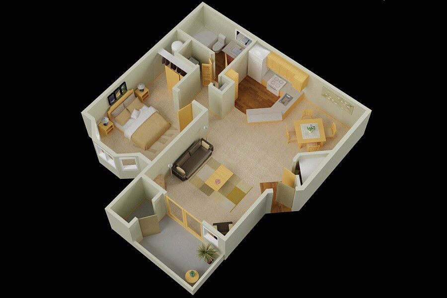 Floor Plan - 1x1