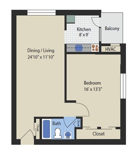 ORM - 1BR, 1BA - Floor Plan (Upd. 042023) (JPG) - 1B1B